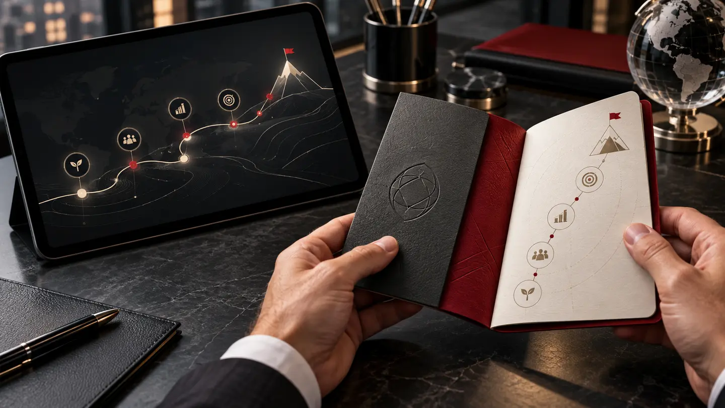 Representación visual de una identidad empresarial que acompaña las etapas de crecimiento